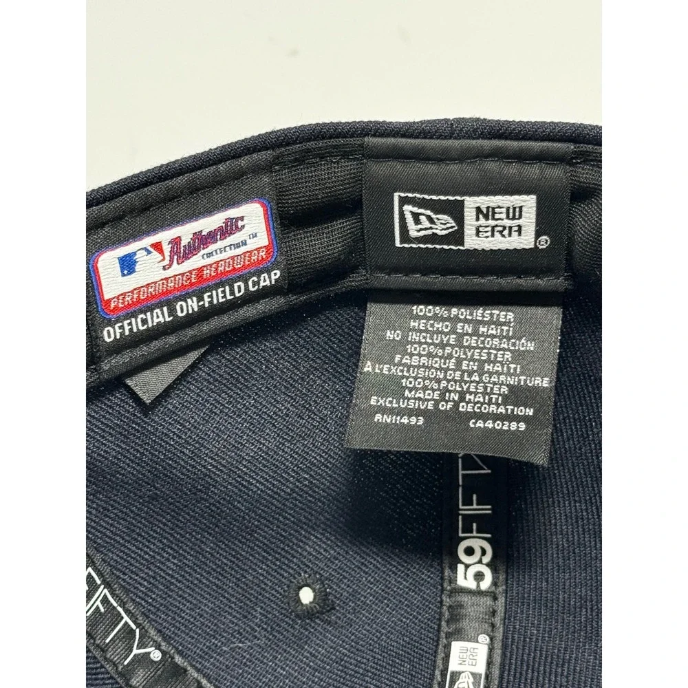 New Era 59FIFTY Seattle Mariners Hat Navy Teal On-Field‎ Fitted Cap 7 1/8 MLB